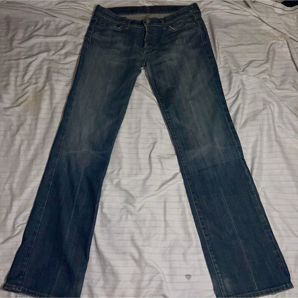 7 For All Mankind Blue Boot Cut Denim Jeans Women’s Size 31 casual